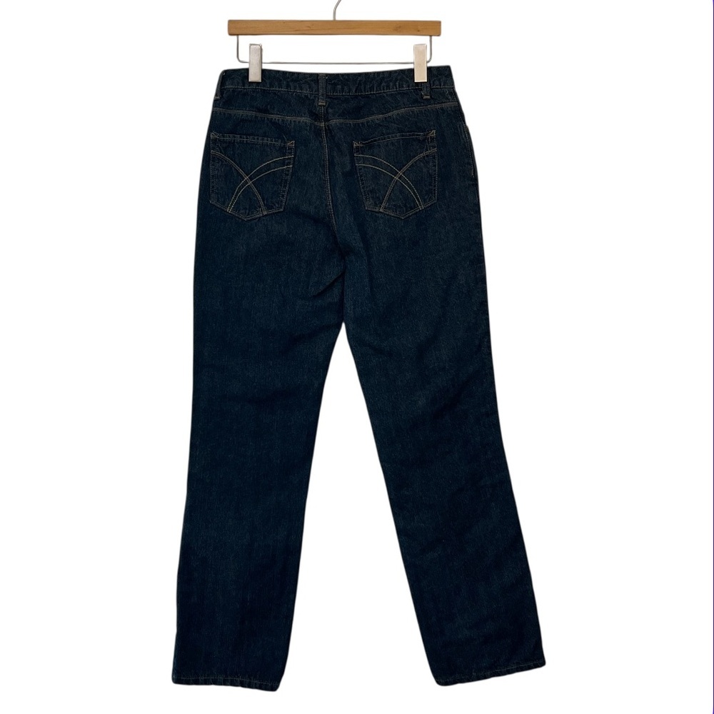 Natural Reflections Plaid Lined Dark Wash Jeans Size 6 - Picture 4 of 13